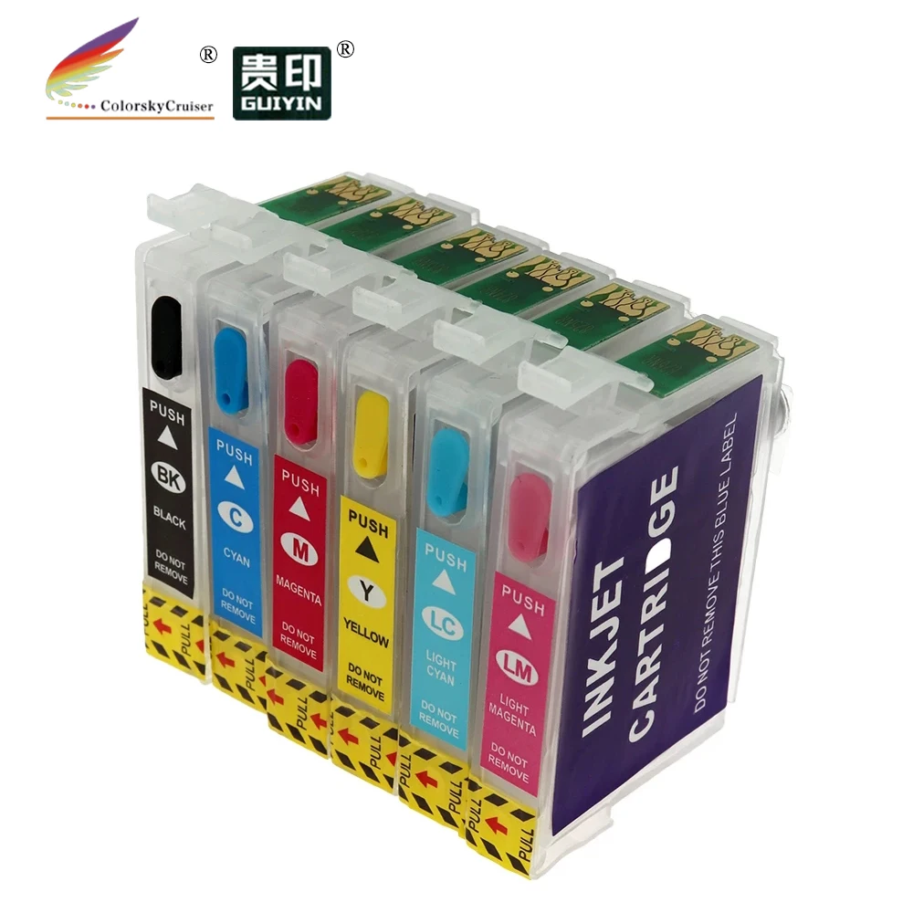 (RCE-981-986) Заправляемый картридж с чернилами для Epson T0981-T0986 98 Artisan 700 710 725 730 800 810 835 837 |