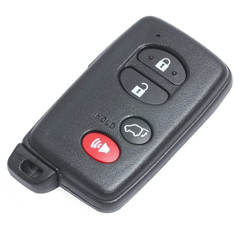 KEYECU умный дистанционный чехол для ключа автомобиля для Toyota Prius Land RAV4 Cruiser Sequoia, Fob 2 3 4 Кнопка с нерезанным лезвием-HYQ14AAB - Цвет: Белый