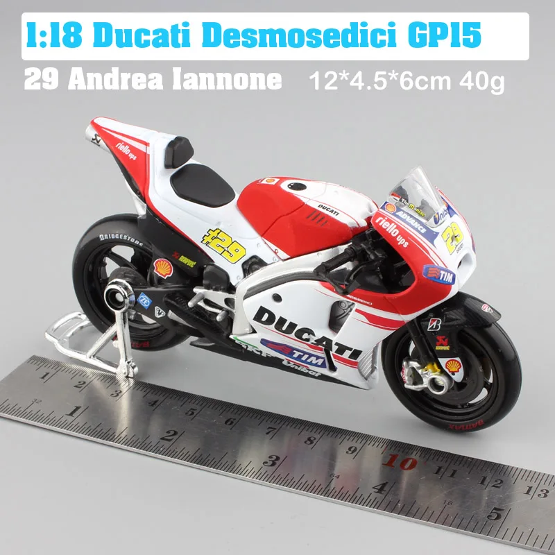 Maisto 1:18 весы поездок на мотоцикле Ducati Desmosedici RR GP15 GP18 no.04 Andrea Dovizioso moto rcycle гоночный moto велосипед Diecasts модель GP игрушки - Цвет: Ducati GP15 No.29