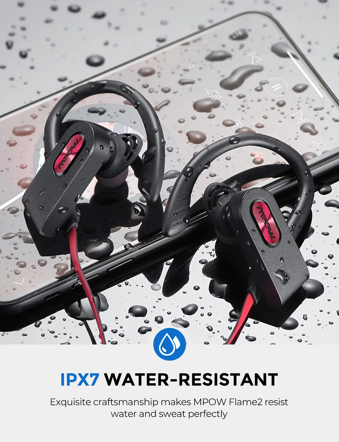 Оригинальные Mpow Flame2 Bluetooth наушники с 13 часами воспроизведения 5 0 беспроводные IPX7