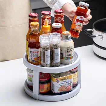 

Kitchen Cabinet Seasoning Bottle Rotating Storage Storage Shelf Household Multi-functional Desktop Table-board Cruet