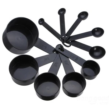 

10pcs Measuring Cups And Measuring Spoon Scoop Silicone Handle Kitchen Measuring Tool