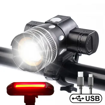 

Bicycle Light 800 Lumen T6 Led Bike Headlight Zoom USB Rechargeable Zoomable Front Bike Headlight Lamp