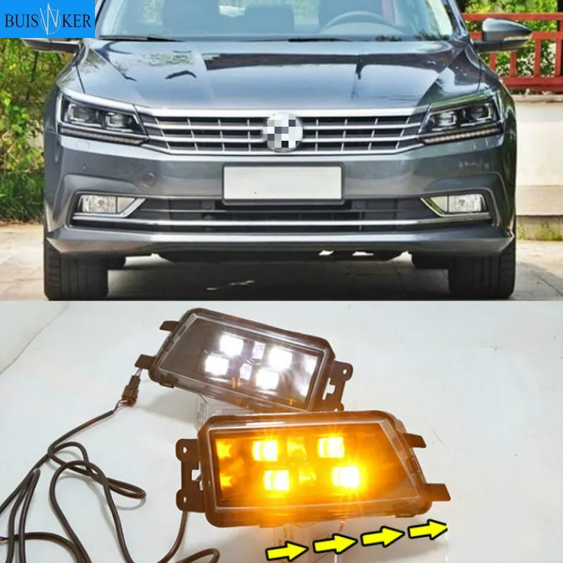 

2 предмета в комплекте, для Volkswagen VW Passat 2016-2018 противотуманных фар автомобиля светодиодный DRL Дневной светильник