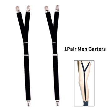 

Elastic Shirt Stays Garters 1pair Y Shape For Uniform Shirt Stays Soft Adjustable Straps Fashion Men Garters