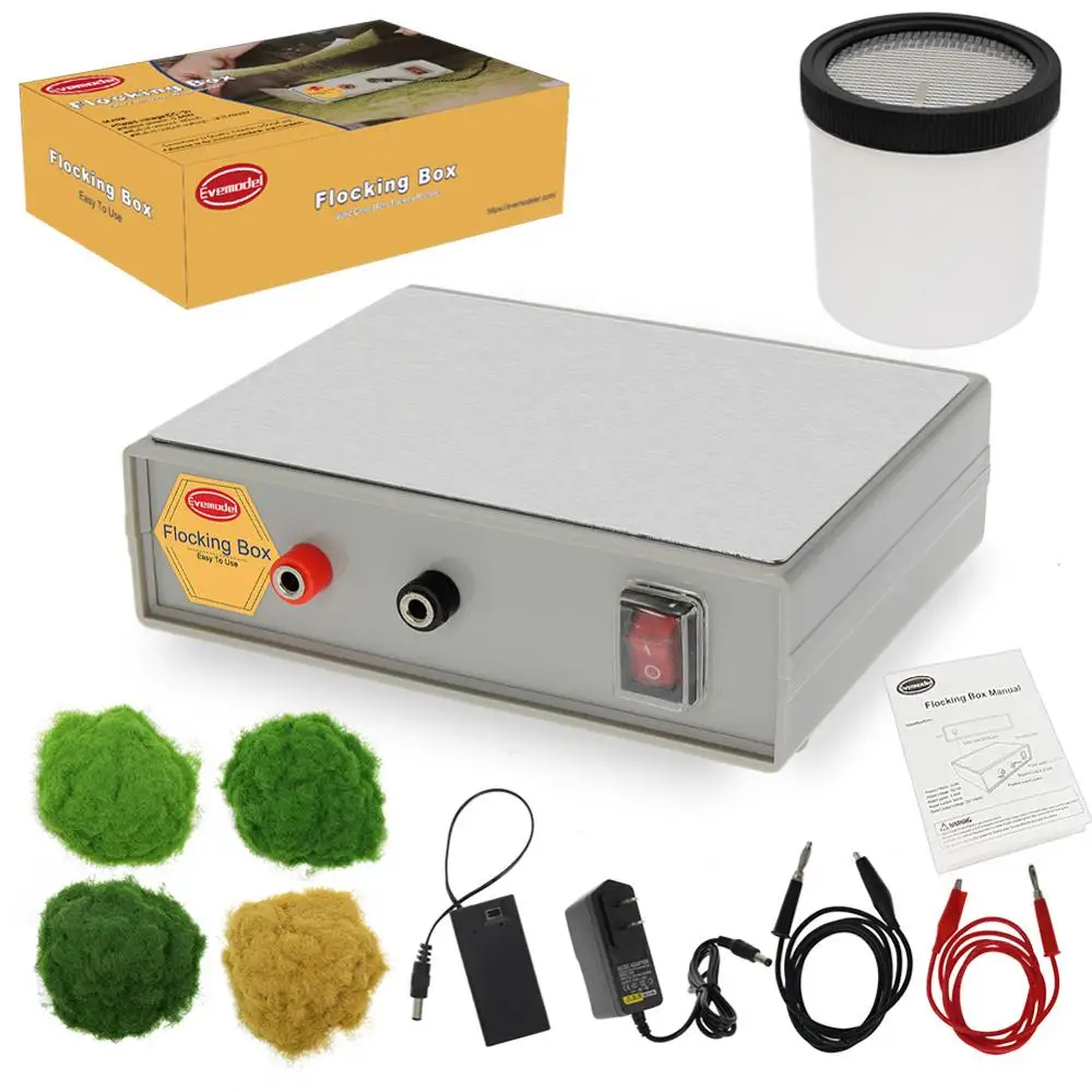 Evemodel 1 lot Static Grass Flocking Applicator Flocking Box Grass