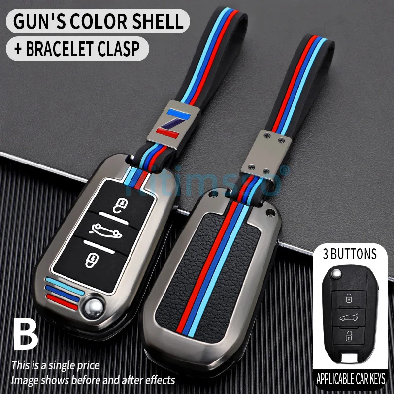 Car Remote Key Case Cover For Peugeot 208 308 408 508 307 2008 3008 4008 Citroen Scratch