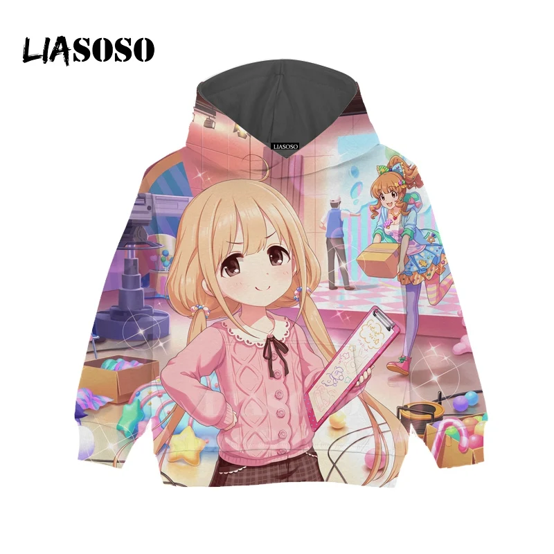 Новая детская толстовка с 3D принтом Anastasia Idol Master Золушка для девочек детские толстовки с капюшоном с Аниме Топ для мальчиков и девочек, Детский свитер для подростков, B173 - Цвет: 9