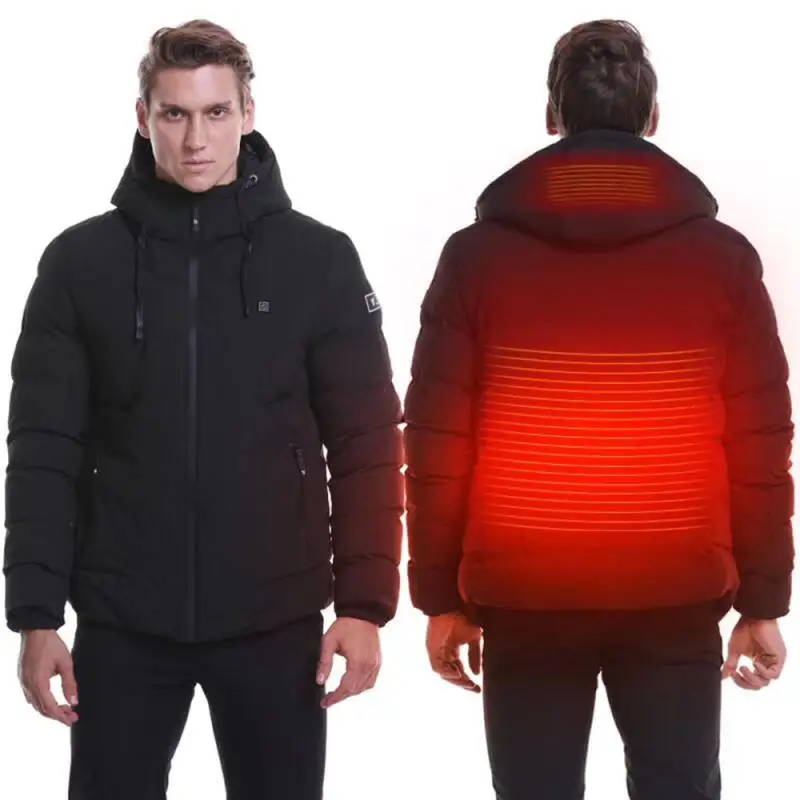Мужская и женская уличная USB Инфракрасная нагревательная жилетка, куртка, высокое качество, куртки с подогревом, жилет, пуховое хлопковое теплое зимнее термальное пальто