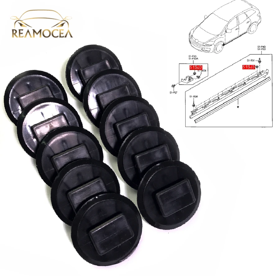 Reamocea 10Pcs Black Nylon Side Skirt Moulding Clips OEM BP4L-51-SJ3 Fit for Mazda 3 5 6 CX-7 CX-9 RX-8 Auto Car Accessories | Автомобили