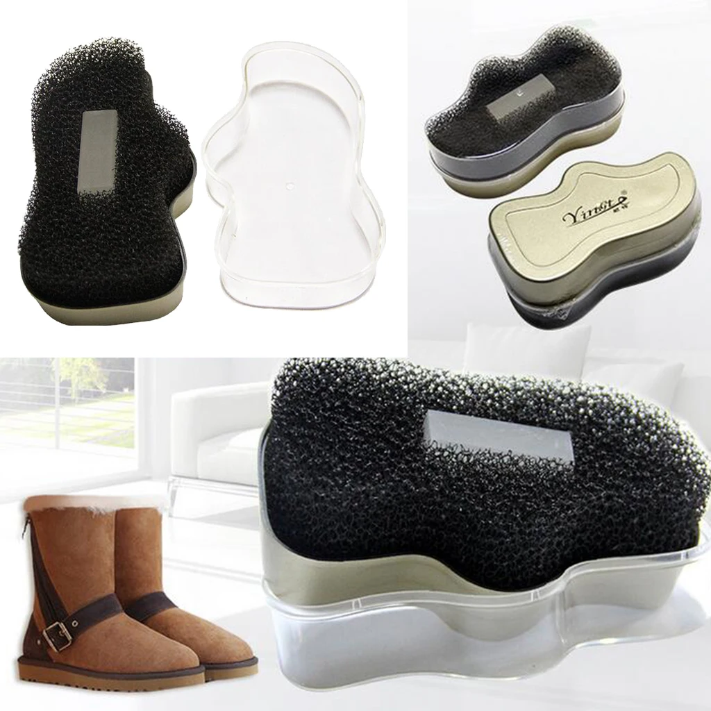 Suede & Sponge Special Shoe Care Brush Soft Cleaning Cleaner Boot Trainer