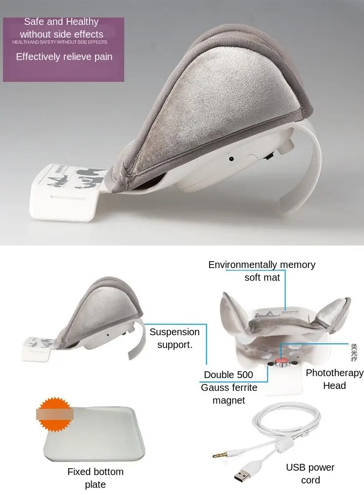 Massager Hot Compress Traction Massager For Neck Heating Electric Multifunction Massager Pillow Health Care USBCharging Relief T