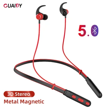 

Neck Hanging Bluetooth Wireless Earphone V5.0 3D Surround Metal Magnetic Sports Music For Huawei iPhone Universal Handsfree Call
