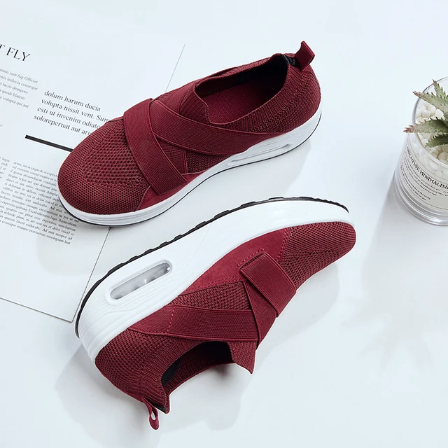 Platform Sneakers Casual Shoes Women Tenis Feminino Women Wedges Shoes Footwear Basket Femme Toning trainers Fitness shoe Summer Blue