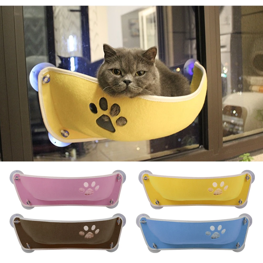 

New Cat hammock Window Pod Lounger Suction Cups For Cat Bed Window Perch Mount Pod Rest House Soft Comfortable Ferret Cage