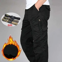 Hiver hommes Cargo pantalon Double couche polaire chaud épais Camouflage tactique coton pantalons longs hommes Baggy décontracté coton pantalon 1