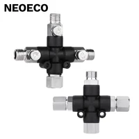 3-Way Airbrush Air Hose Adapters Splitter Manifold Airbrush Accessories Multi Use Airbrush Fittings 1/8" with Adjust Knob Valve 1