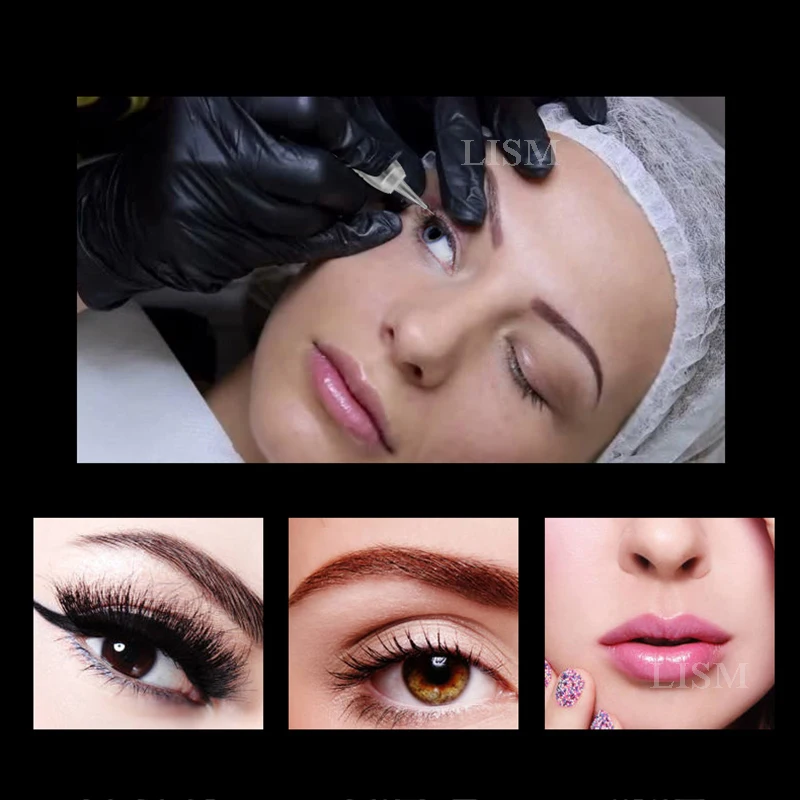 Dermograph Professional Eyebrow Tattoo Microblading Pen PMU Semi-Permanent Tattoo Machine Device Lip Makeup Eyebrow Lip Rotary