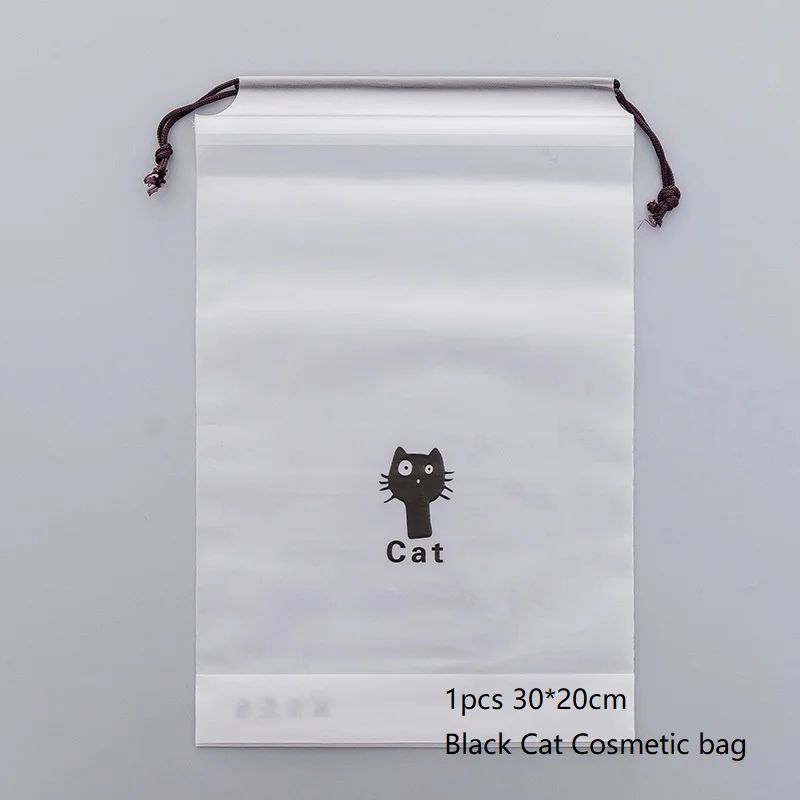 Big Black Cat Женский прозрачный косметический пакет пивная кошка косметичка Органайзер сумка для хранения туалетные принадлежности, мытье косметичка - Цвет: Big Black Cat