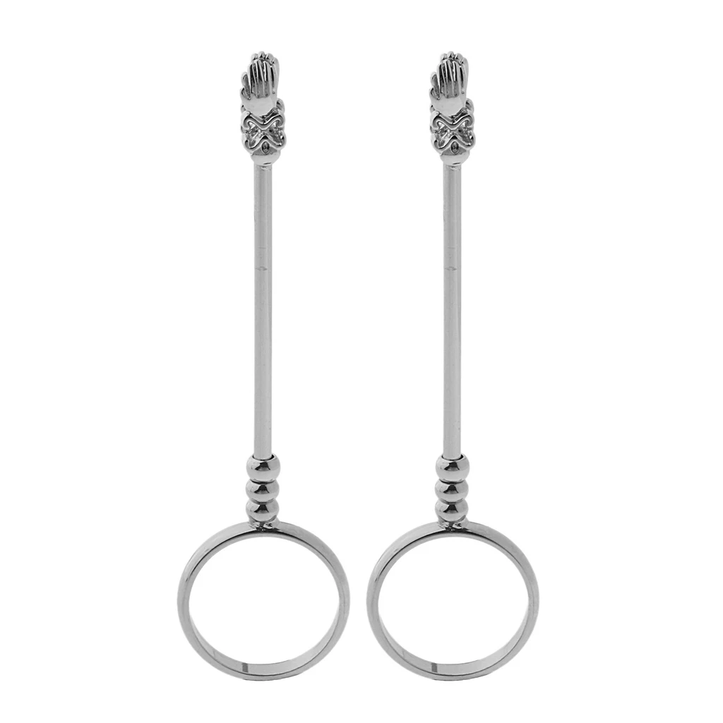 2pcs Retro Smoking Ring Holder Small Hand Shelf Cigarette Holder Stand for Smoker Lady Gifts, Silver 17m