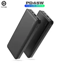 62 Вт зарядные устройства для планшетов USB-C type c PD45W power Bank 26800 мАч для Macbook Tablet xiaoni huawei XPS мобильный телефон для ноутбука и многое другое
