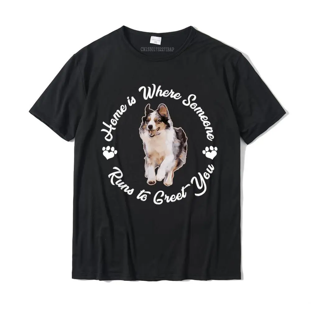 Simple Style Geek Tees Short Sleeve for Adult 100% Cotton Labor Day O-Neck T-Shirt Funny Top T-shirts Plain Free Shipping Australian Shepard Home Shepherd Gift Aussie Dog Cute T-Shirt__MZ24092 black