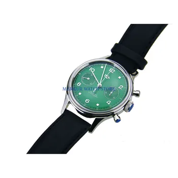 

Red Star Mechanical Chronograph For Seagull 1963 ST1901 Movement Mens Pilot Watch Flieger B-UHR Handwinding Military Panda Blue