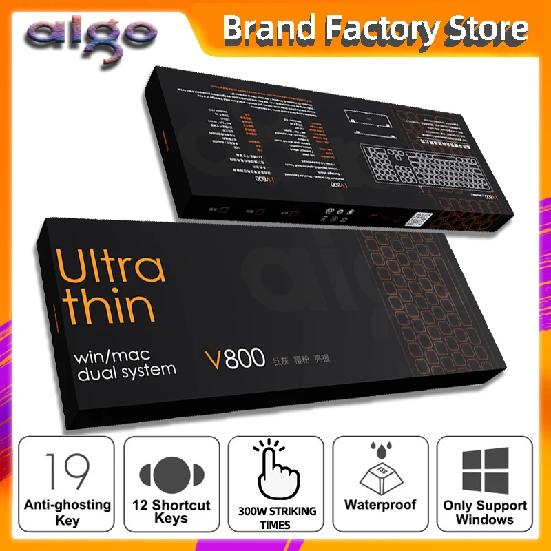 Aigo v800 Проводная игровая клавиатура Механическая rgb подсветкой Бесшумная USB 110