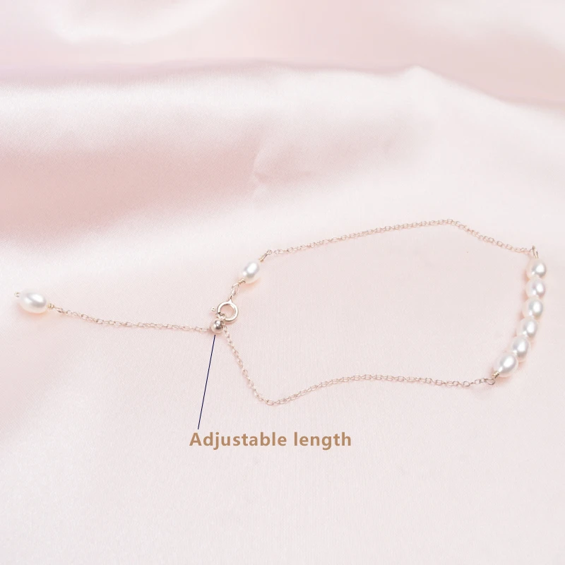 ASHIQI Real 925 Sterling Silver Anklets for Women with Natural Freshwater Pearl Foot Jewelry Gift ASHIQI Real 925 Sterling Silver Anklets for Women with Natural Freshwater Pearl Foot Jewelry Gift