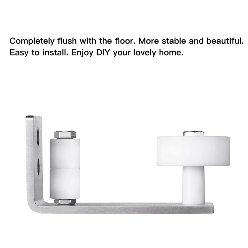 

Stainless Steel Adjustable Wall Mount Stay Roller Barn Door Floor Guide for Barn Door Hardware