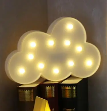 Anpro LED Night Light 3D Star Cloud Moon Lamp Bedroom Decoration Light For Kids Christmas Gifts Indoor Lighting - Испускаемый цвет: white cloud