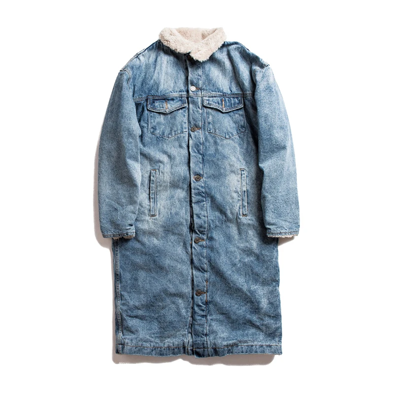 Long Denim Coat Mens 