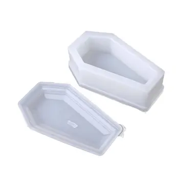 

2020 New DIY Crystal Epoxy Mold Storage Box Molds Dark Vampire Coffin High Mirror Crafts Making Mould