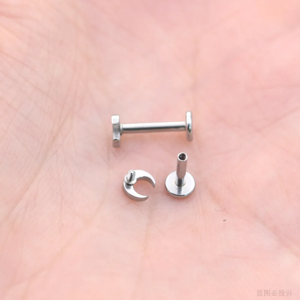 5 Petali Di Cristallo Fiore 16G Tanio G23 Filettatura Interna Labret - Foto 4