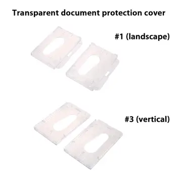

ID Card Protector Premium Portable Waterproof 2pcs Business Labels ID Card Holder Documents Neck Transparent Case