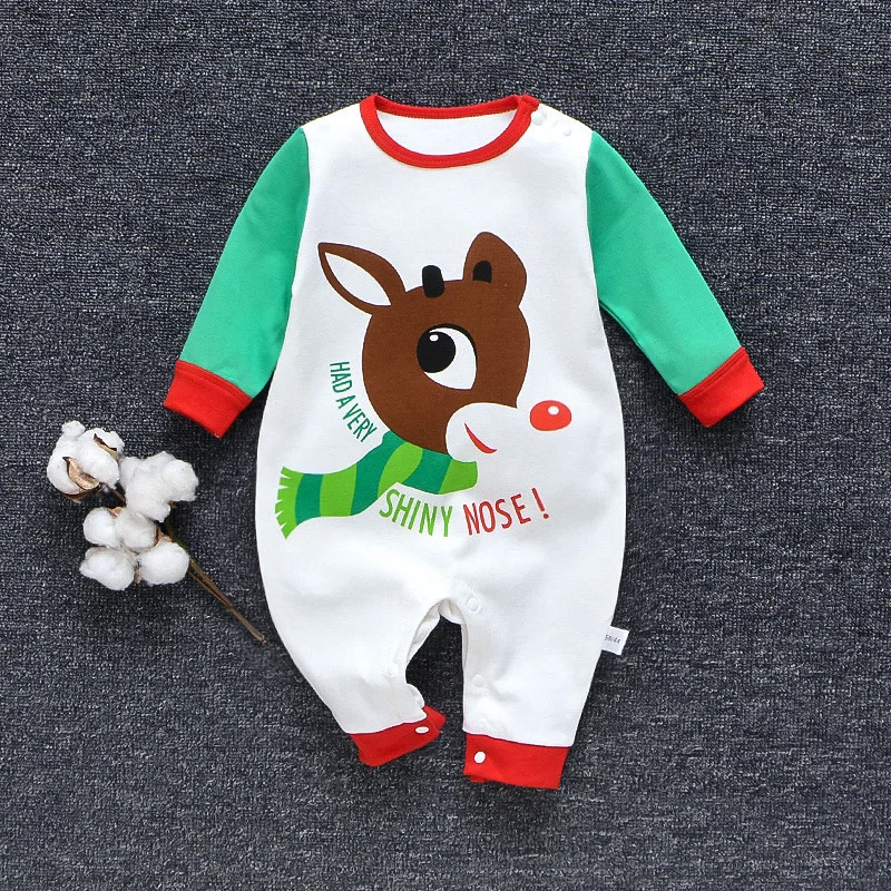 5 Christmas style newborn Baby Romper 0-2Y Autumn Winter Baby boys girls Clothes Long Sleeve cotton baby Jumpsuit - Цвет: 5