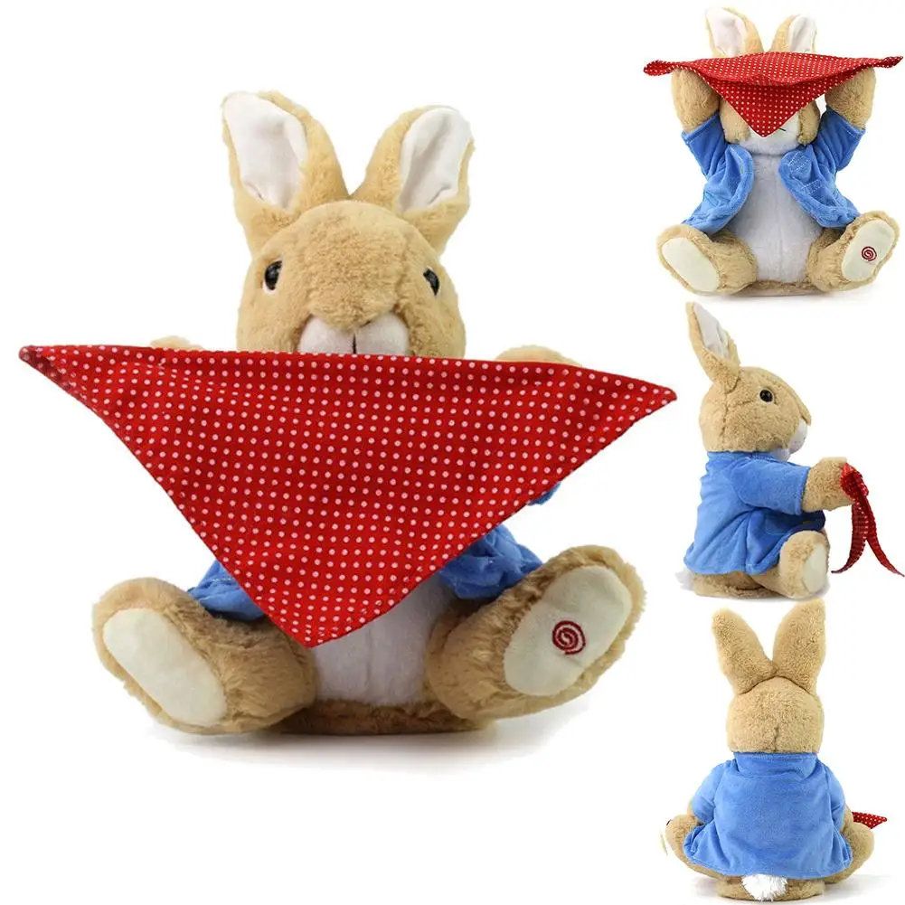 Peek a Boo Rabbit Детская электрическая головоломка Peek a boo слон будет прятаться и прятаться уха вентилятор плюшевые куклы Peek-a-Boo медведь