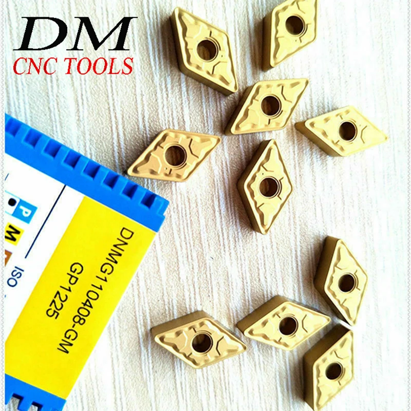 10 шт. DNMG110408-GM GP1225 карбидные Токарные Вставки DNMG110408 для токарных держателей пластины для стали токарные аксессуары