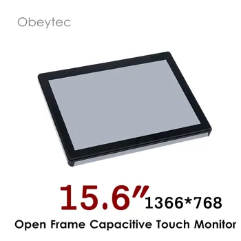 

15.6 inch projected capacitive touch screen lcd display, plastic front case, metal real case, 1366*768, 220nits, OB-OPM-156