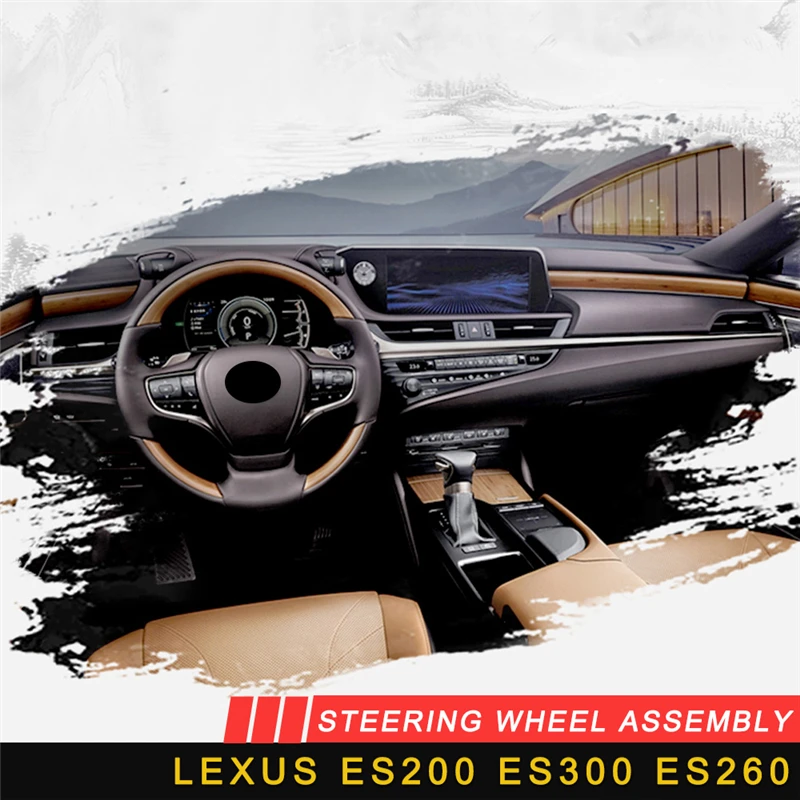 

Car Styling Steering Wheel Assembly Panel Cover Trim Frame Sticker for Lexus ES 2018 ES200 ES300 ES260