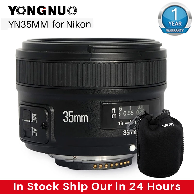 Светодиодная лампа для видеосъемки YONGNUO YN 35 мм F2 Камера объектив Nikon D750 D3100 D5100 D5300