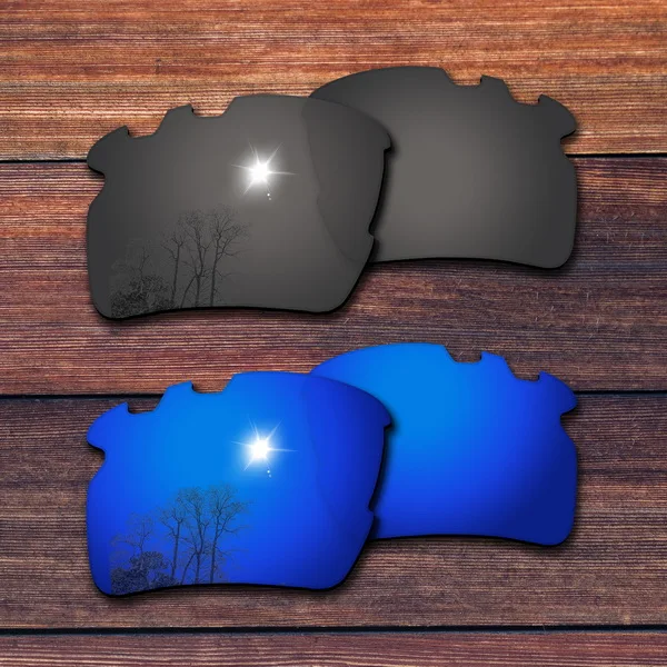 Black and Deep Blue OOWLIT 2 пары поляризованных солнцезащитных очков замена линз для Оукли Flak 2,0 XL вентилируемый-темно-черный+ темно-синий - Цвет линз: Black and Deep Blue
