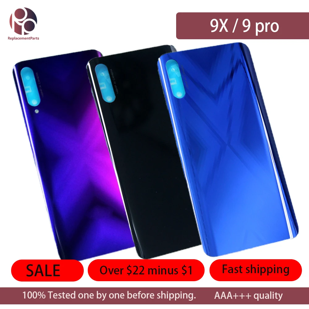 Лучшее качество батарея Задняя стеклянная крышка для huawei Honor 9X Pro задняя дверь