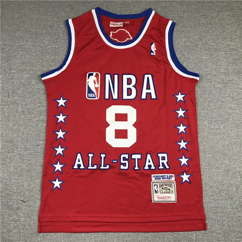 Kobe Bryant deportiva baloncesto para hombre, camisa de Los Ángeles #8, edición All star, color rojo, NBA, de baloncesto| - AliExpress