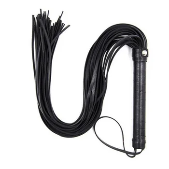 

48cm PU Leather Whip With Lashing Handle Spanking Paddle Scattered Whip Knout Flirting Erotic