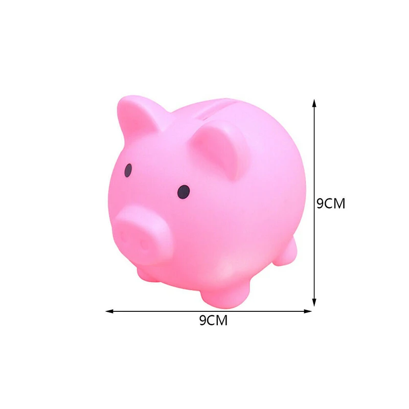 2 piezas lindo plástico cerdo dinero banco adultos hucha irrompible caja de  monedas banco de monedas plástico ahorro caja azul rosa, M