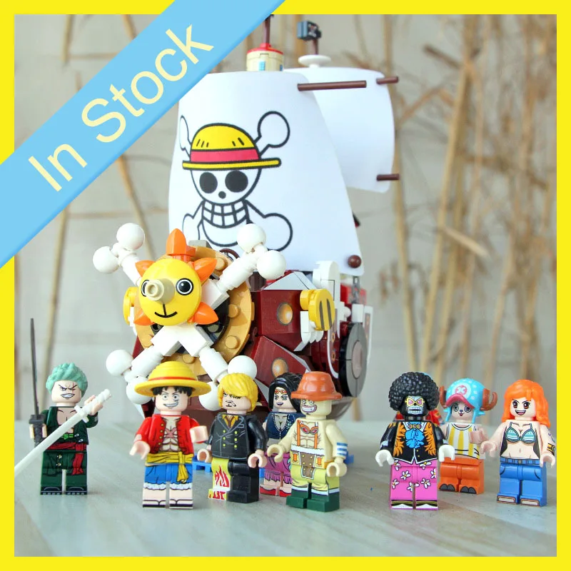 Skup W magazynie SY6299 432 sztuk statek piracki seria filmów One Piece thousand sunny klocki klocki zabawki dla dzieci prezent na boże narodzenie