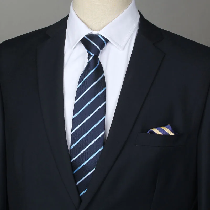 Мужской 8см галстук с молнией моды Бизнес Повседневная серия Предварительно Связанные шеи галстуки черные мужские галстуки полосатый галстук Одноцветный галстук