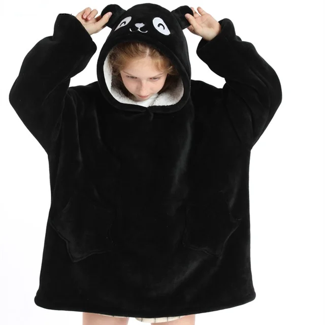 Kids Oversized Hoodie Blanket With Big 