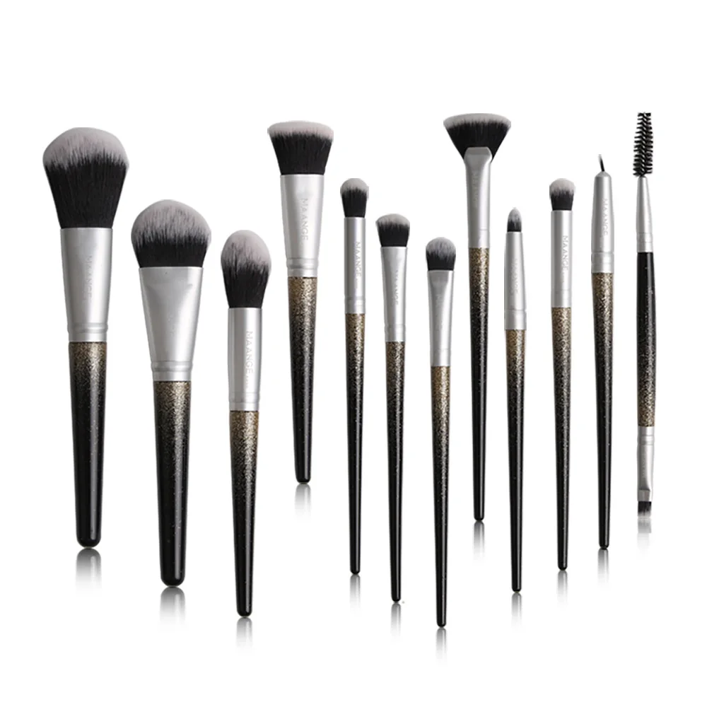 

12pcs set Professional Make up Brushes Paint Wood handle Multi-function Foundation Blusher Eye Shadow Make up Brush tools Kit